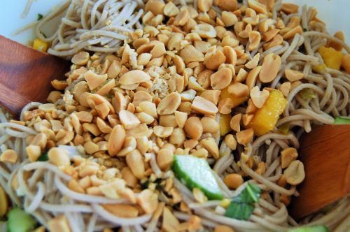 Soba Noodle Salad with Cucumber and Mango